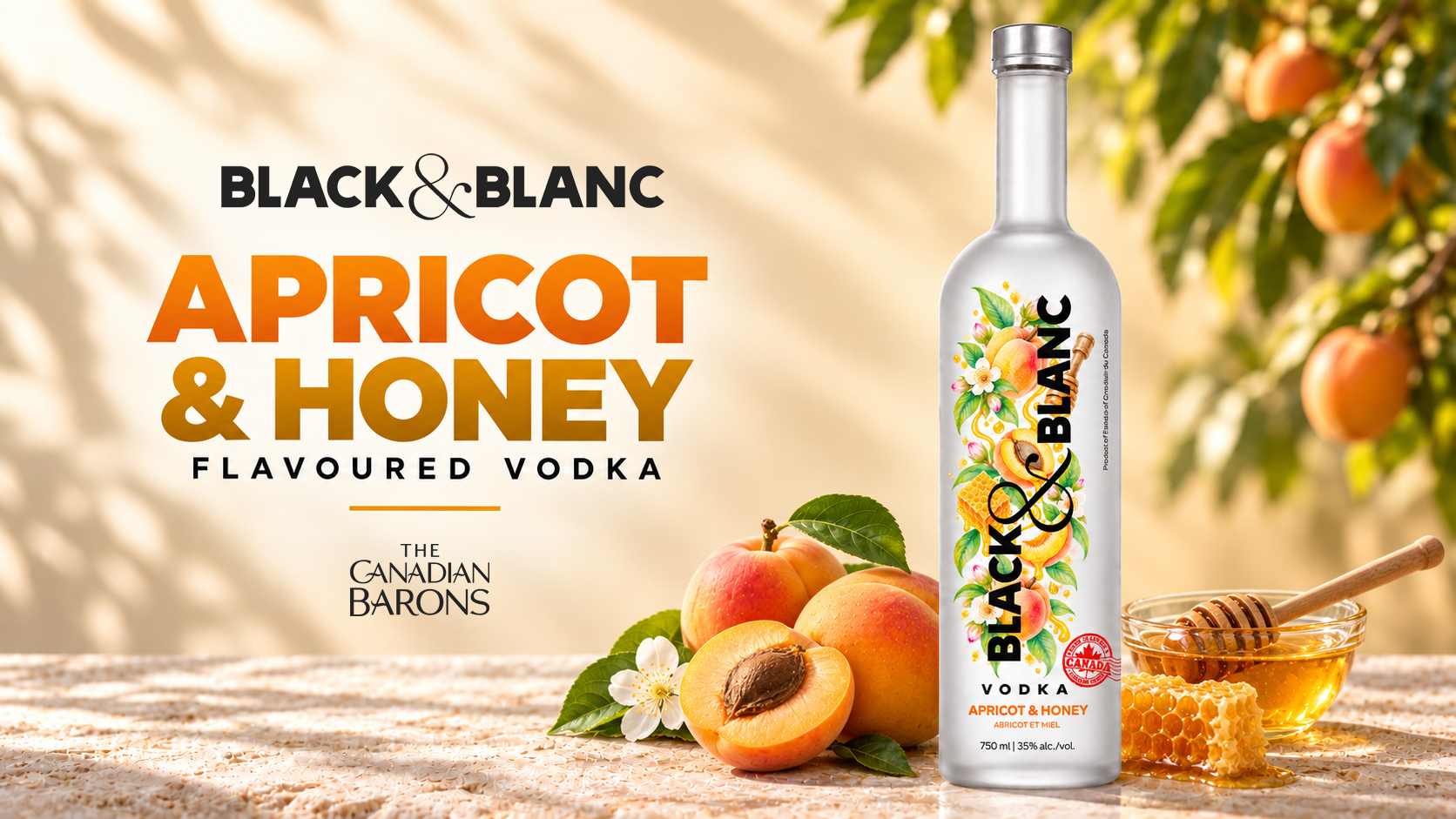 Black & Blanc Apricot & Honey bottle