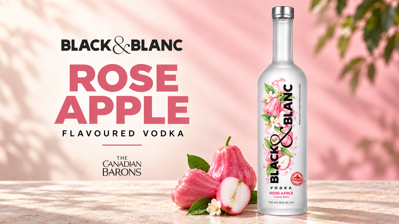 Black & Blanc Rose Apple bottle